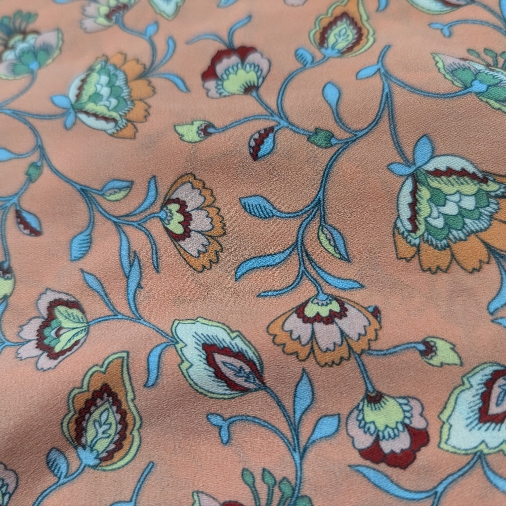 Rose + Olive Dusty Pink Blue Floral Sleeveless Top Size M *GUC - Picture 5 of 7